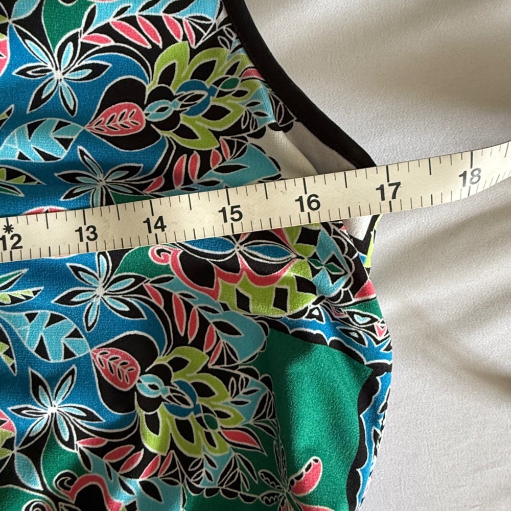 CB Established 1962 Sleeveless Handkerchief Hem Midi‎ Dress Size 4 Multicolor - Picture 6 of 9